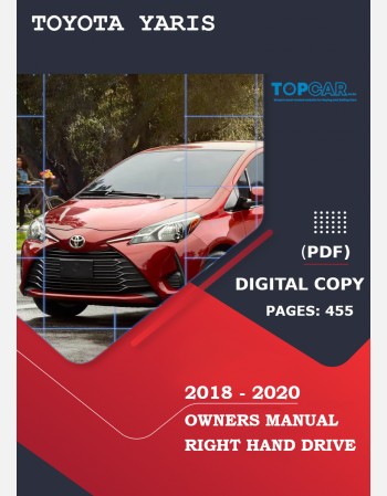 toyota yaris 130 series 2018 2019 & 2020 owners manual